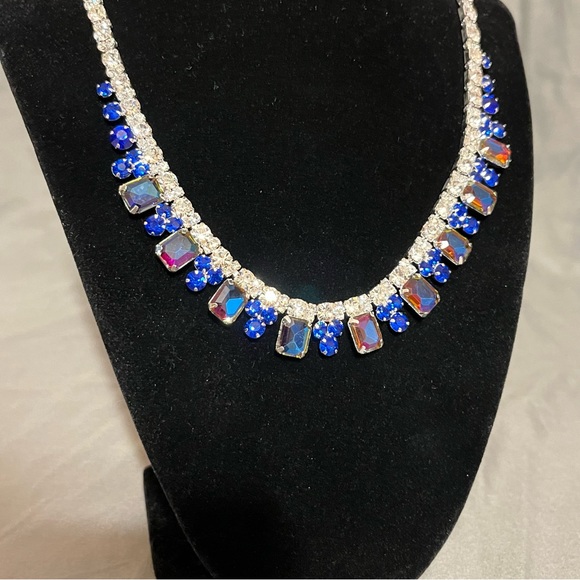 Prom/Special Occasion Necklace and Earrings, Royal Blue - Picture 5 of 16
